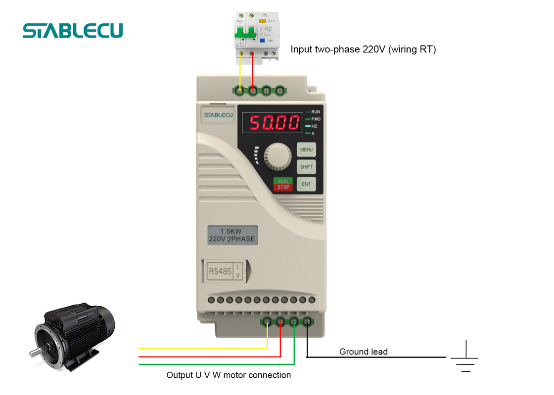 Single Phase To Three Phase VFD Motor 220V 0.75KW Variable Speed Drive